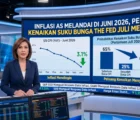 Inflasi AS Melandai di Juni 2026, Peluang Kenaikan Suku Bunga The Fed Juli Menyusut