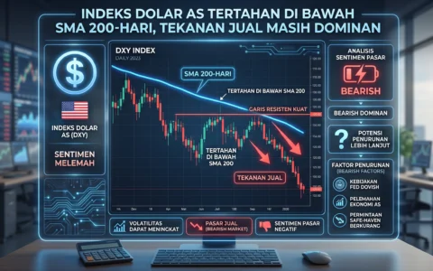 Indeks Dolar AS Tertahan di Bawah SMA 200-Hari, Tekanan Jual Masih Dominan