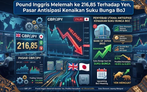 Pound Inggris Melemah ke 216,85 Terhadap Yen, Pasar Antisipasi Kenaikan Suku Bunga BoJ