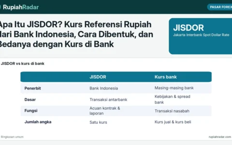 Apa Itu JISDOR? Kurs Referensi Rupiah dari Bank Indonesia, Cara Dibentuk, dan Bedanya dengan Kurs di Bank