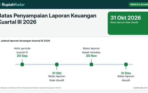 Batas Penyampaian Laporan Keuangan Kuartal III 2026: Jadwal 31 Oktober, 30 November, dan 31 Desember serta Sanksi Keterlambatan