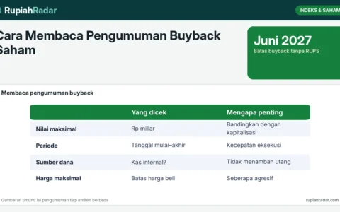 Cara Membaca Pengumuman Buyback Saham: Nilai Maksimal, Periode, Sumber Dana, dan Batas Free Float setelah OJK Perpanjang Aturan hingga Juni 2027