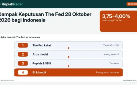 Dampak Keputusan The Fed 28 Oktober 2026 bagi Indonesia: Rupiah, SBN, dan Suku Bunga Kredit