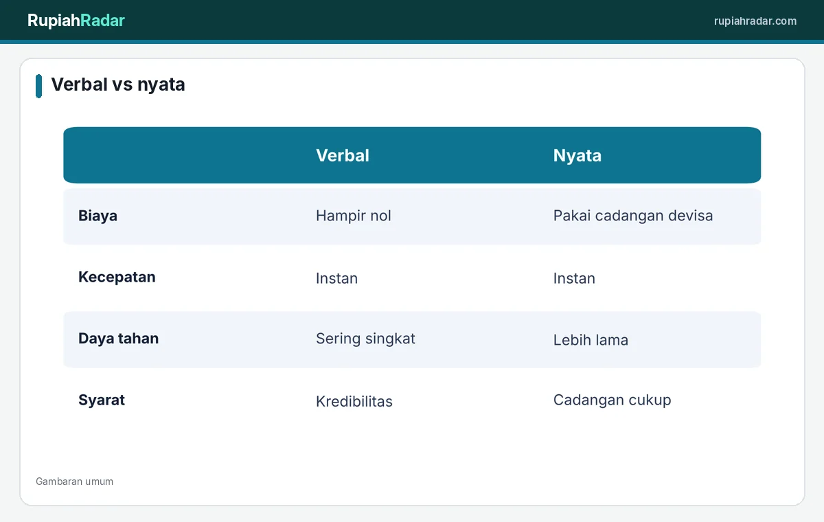 Perbandingan intervensi verbal dan intervensi nyata
