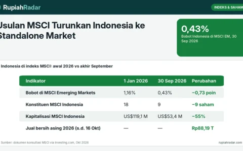 Usulan MSCI Turunkan Indonesia ke Standalone Market: Apa Artinya, Data Kunci, dan Jadwalnya