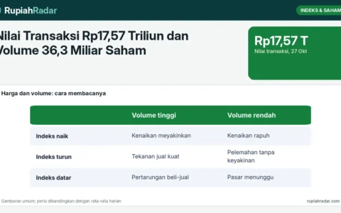 Nilai Transaksi Rp17,57 Triliun dan Volume 36,3 Miliar Saham: Cara Membaca Likuiditas Pasar saat IHSG Turun 1,99%