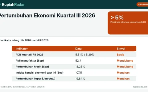 Pertumbuhan Ekonomi Kuartal III 2026: Ekonom Perkirakan Tetap di Atas 5%, Ini Indikator yang Mendukung dan Menahan