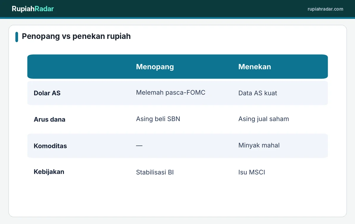 Faktor yang menopang dan menekan rupiah akhir Oktober 2026