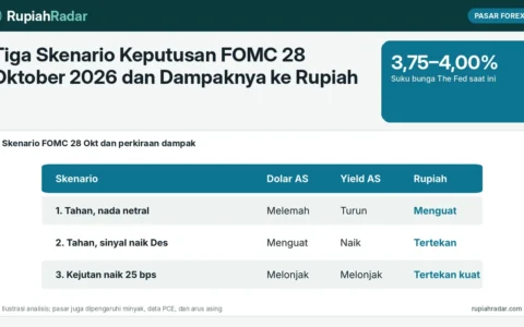Tiga Skenario Keputusan FOMC 28 Oktober 2026 dan Dampaknya ke Rupiah: Tahan Netral, Tahan Hawkish, atau Kejutan Kenaikan